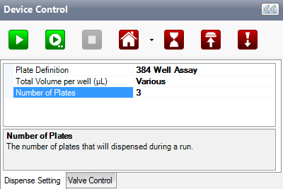 Dispense Setting Tab